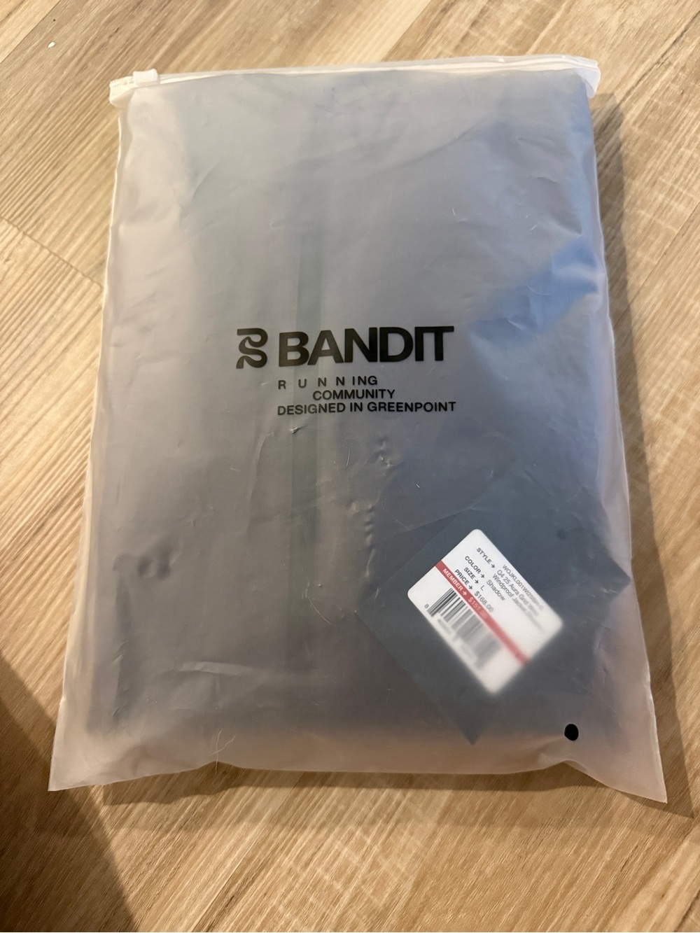 NWT BANDIT AURA GRID WINDPROOF JACKET, COLOR SHADOW SIZE L